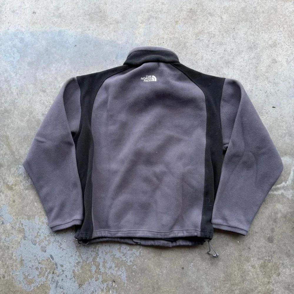 Vintage The North Face gray & black fleece jacket size M